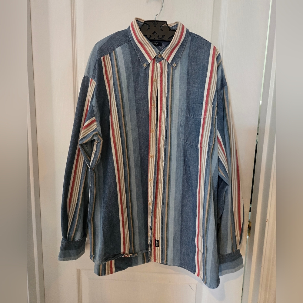 Indigo Dockers Blue and Red Lightweight Shirt